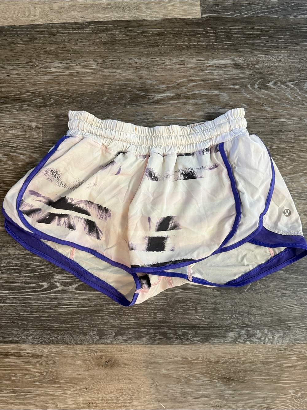lululemon athletica White Shorts with Purple Trim